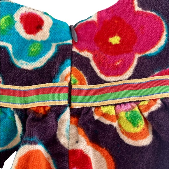 Olily Floral Corduroy Bubble Dress - Picture 2 of 5